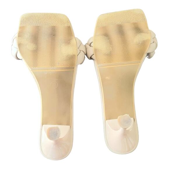 Ashley Braided Toe Strap Mule Heel Slide On‎ Sandals - Picture 5 of 8